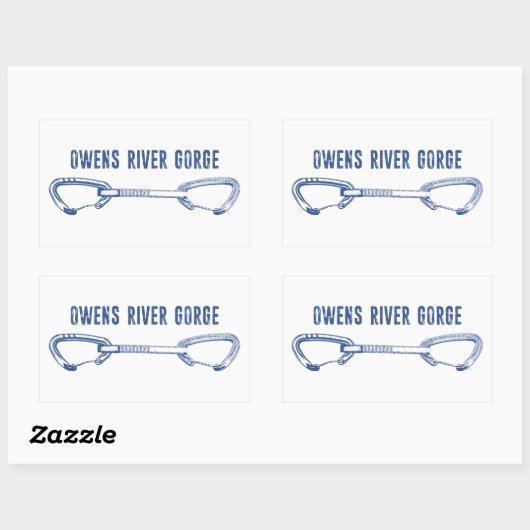 Owens River Gorge Rock Climbing Quickdraw Rechthoekige Sticker (Vel)