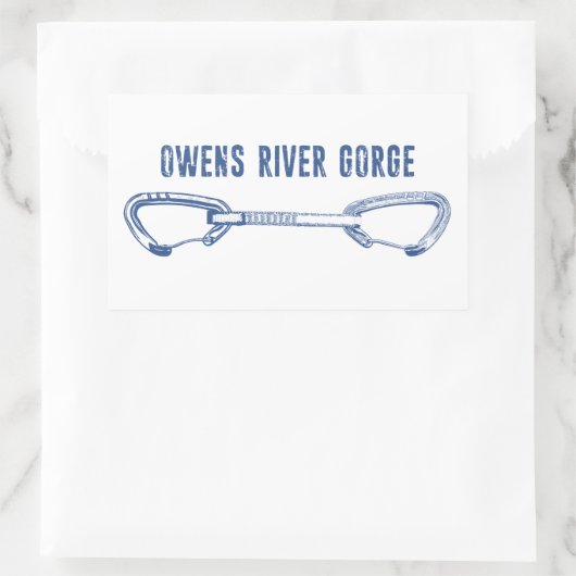 Owens River Gorge Rock Climbing Quickdraw Rechthoekige Sticker (Tas)