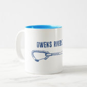 Owens River Gorge Rock Climbing Quickdraw Tweekleurige Koffiemok (Voorkant links)