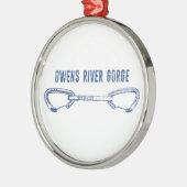 Owens River Gorge Rotsport Klimmateriaal Metalen Ornament (Links)