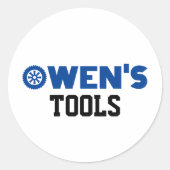 Owen's Tools Classic Round Sticker (Voorkant)