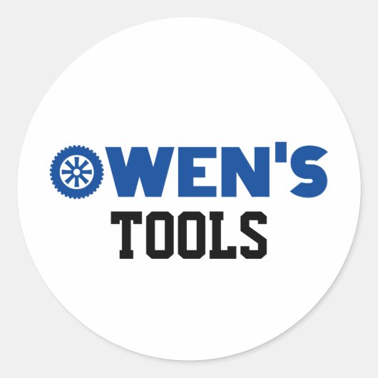 Owen's Tools Classic Round Sticker (Voorkant)