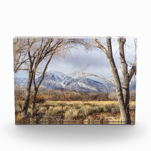 Owens Valley Mountain Uitzicht van Mt. Tom Fotoblokken (Voorkant)