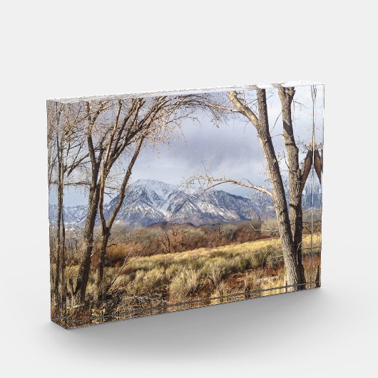 Owens Valley Mountain Uitzicht van Mt. Tom Fotoblokken (Links)