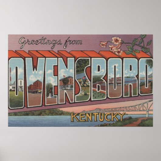 Owensboro, Kentucky - Grote letterscènes Poster (Voorkant)