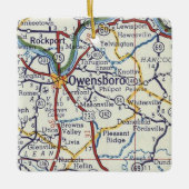 Owensboro KY  Map Keramisch Ornament (Voorkant)