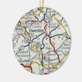 Owenton KY  Map Keramisch Ornament (Links)