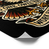 Owes You Work Harder Eagle  (op de rug) Poster (Hoek)