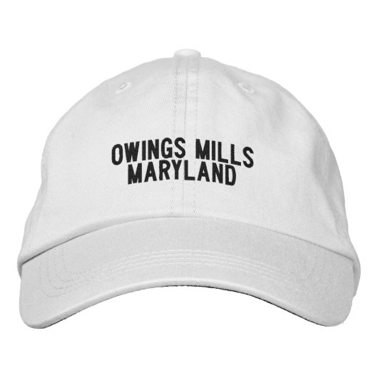 Owings Mills Maryland Hoed Geborduurde Pet (Voorkant)