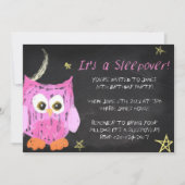 Owl2 Chalk-sleepover Kaart (Voorkant)