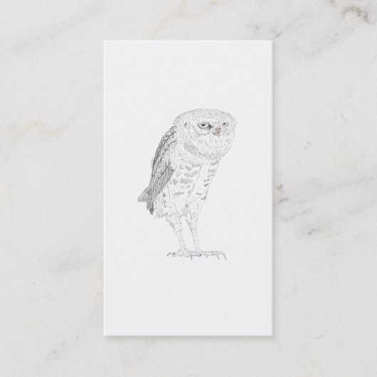 owl フクロウ名刺 visitekaartje (Voorkant)