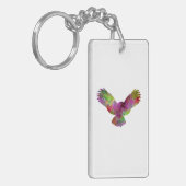 Owl 02 in watercolor sleutelhanger (Voorkant Links)
