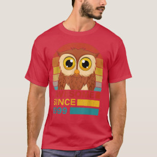 Owl 1999 Birthday Funny  Owl Retro Sunset T-shirt