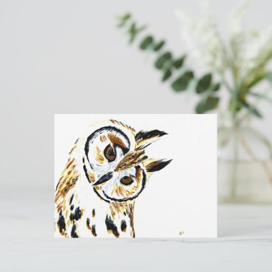 Owl 1 briefkaart (Staand voorkant)