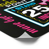 Owl 1st Birthday Party Chalkboard Sign poster (Hoek)