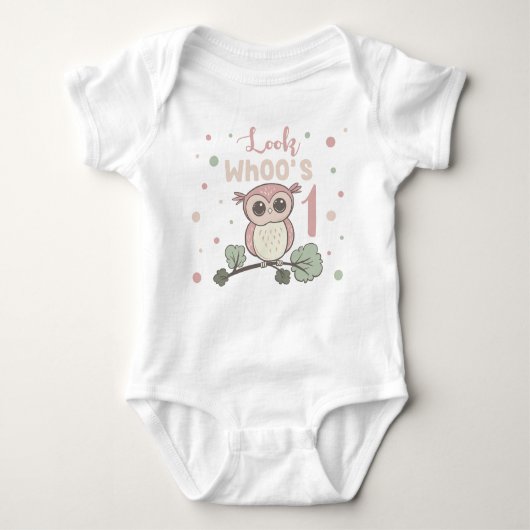 Owl 1st Birthday Romper (Voorkant)