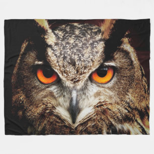 Owl 3 fleece deken