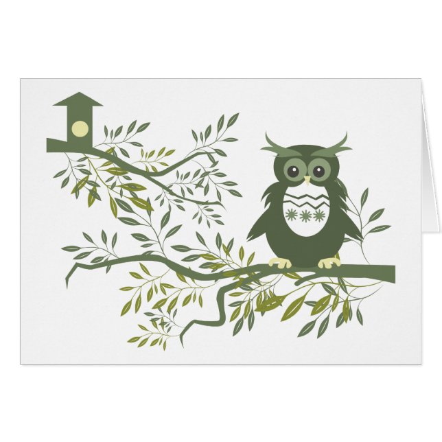 Owl 3 ~ Owl Sitting on Tree Branch (Voorkant Horizontaal)