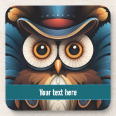 Owl 4 bier onderzetter (Voorkant)