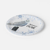 Owl 60th Birthday Party Papieren Bordje (Gekanteld)