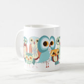 Owl-a-Day Retro Owl Mok (Voorkant links)
