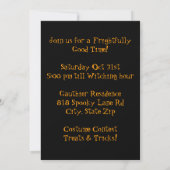 Owl a Good Time Black Halloween Uitnodiging (Achterkant)