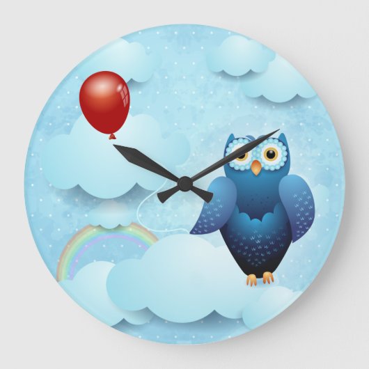 Owl aan de hemel grote klok (Voorkant)