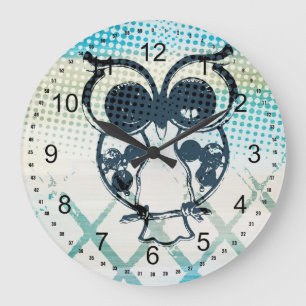 Owl Abstract Grote Klok