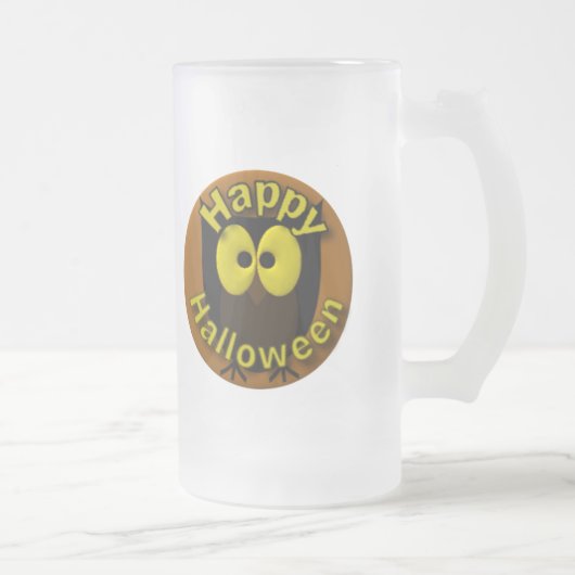 Owl Afbeelding Matglas Bierpul (Rechts)