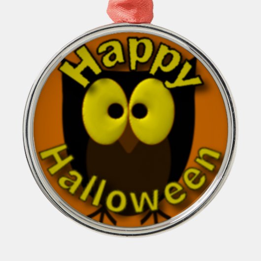 Owl Afbeelding Metalen Ornament (Voorkant)