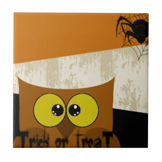 Owl Afbeelding Tegeltje (Voorkant)