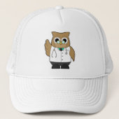 Owl als Doctor met Stetoscoop Trucker Pet (Voorkant)