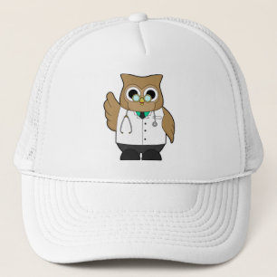 Owl als Doctor met Stetoscoop Trucker Pet
