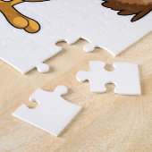 Owl als leraar met boek en wijzer legpuzzel (Zijkant)