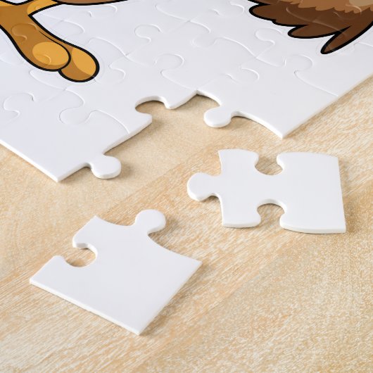 Owl als leraar met boek en wijzer legpuzzel (Zijkant)