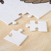 Owl als leraar met wijzer legpuzzel (Zijkant)