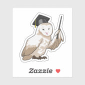 Owl als leraar met wijzer sticker (Vel)