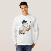 Owl als leraar met wijzer t-shirt (Voorkant volledig)