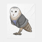 Owl als secretaris fleece deken (Voorkant)