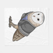 Owl als secretaris fleece deken (Voorkant (Horizontaal))