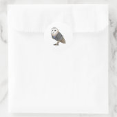 Owl als secretaris ronde sticker (Tas)