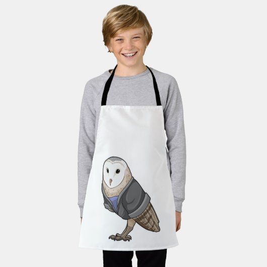 Owl als secretaris schort (Gedragen)