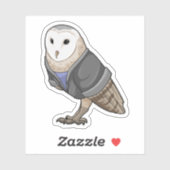 Owl als secretaris sticker (Vel)