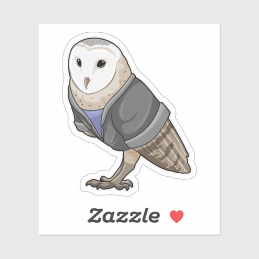 Owl als secretaris sticker (Vel)
