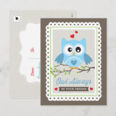 Owl Altijd! Door Origami Prints Valentijn Briefkaa Feestdagenkaart (Voorkant / Achterkant)