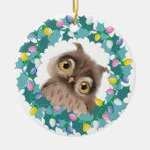Owl Altijd houden van je feestdag Keramisch Ornament (Voorkant)