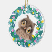 Owl Altijd houden van je feestdag Keramisch Ornament (Links)