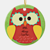 Owl Altijd houden van je roodbruin Ornament (Voorkant)