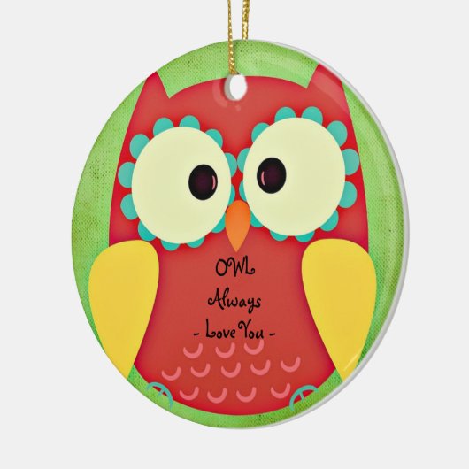 Owl Altijd houden van je roodbruin Ornament (Links)
