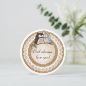 Owl Altijd liefde je Casual bruiloft Kaart (Staand voorkant)